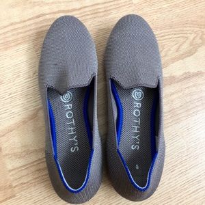 Rothy's slippers s size 6 W comfort brown gray